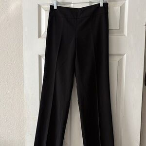Ann Taylor Black Wide-Leg Trousers with Center Crease